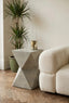 Cardona Grey Shagreen Effect Side Table