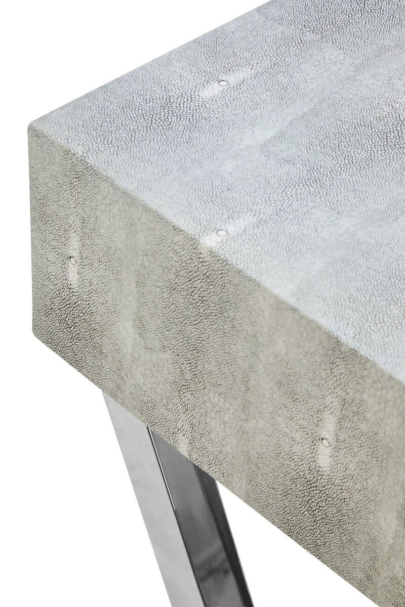 Cardona Two Drawer Grey Shagreen Effect Console Table