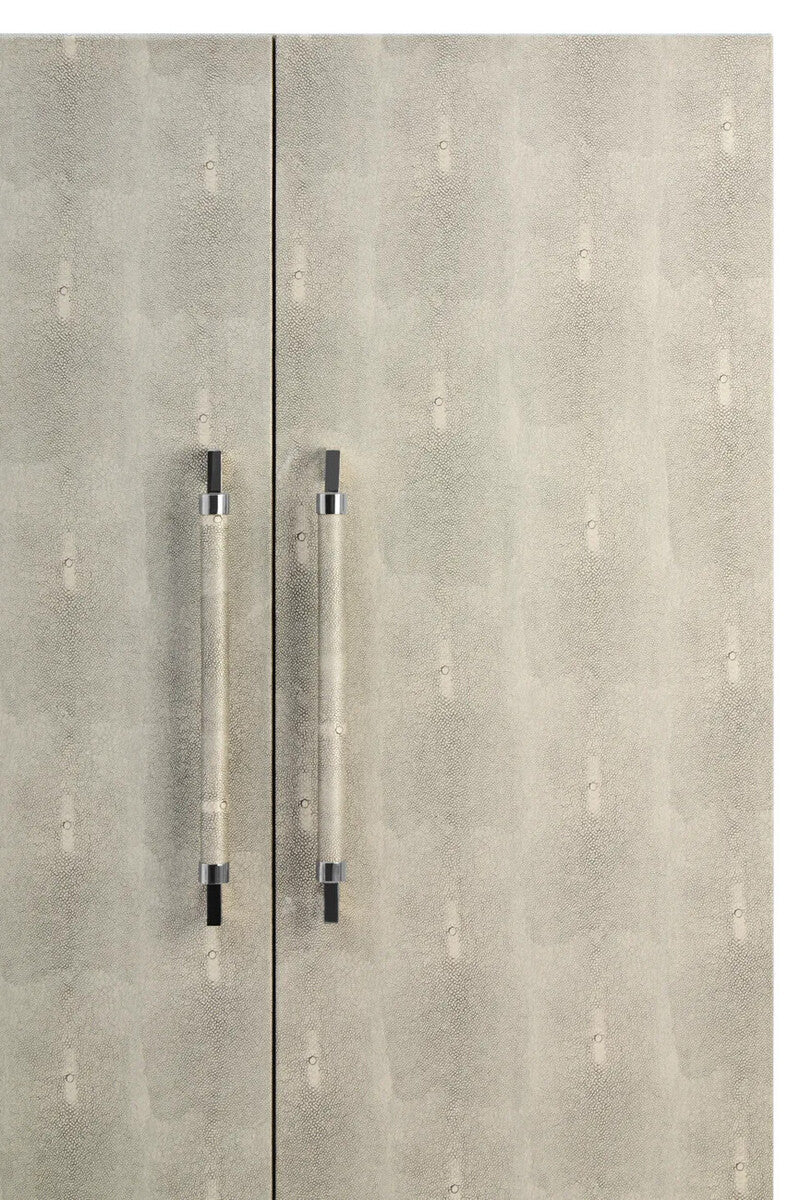 Cardona Two Door Grey Shagreen Effect Cabinet