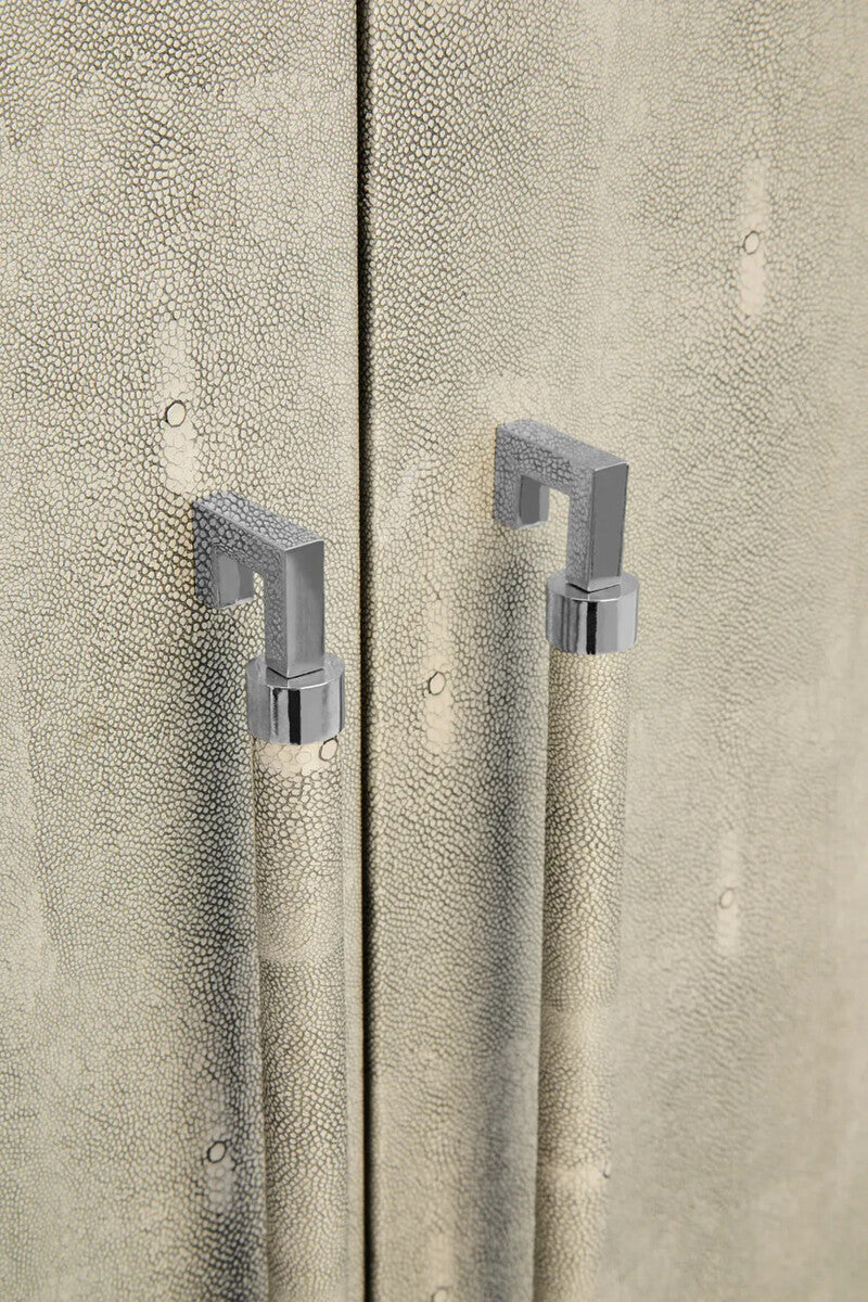 Cardona Two Door Grey Shagreen Effect Cabinet
