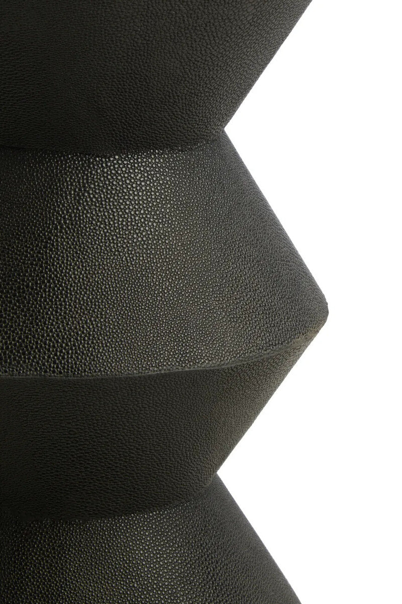 Cardona Black Shagreen Effect Side Table