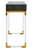 Cardona Black Shagreen Effect 2 Drawer Console Table