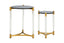 Cardona Set Of Two Black Shagreen Effect Side Tables