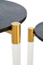 Cardona Set Of Two Black Shagreen Effect Side Tables
