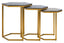 Cardona Nest of Three Hexagonal Blue Shagreen Effect Tables
