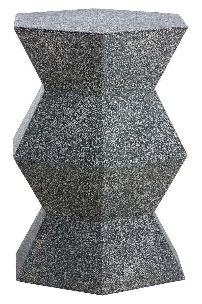 Cardona Blue Shagreen Effect Side Table