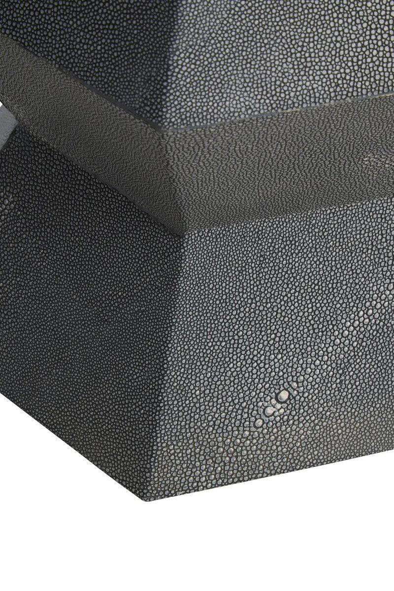 Cardona Blue Shagreen Effect Side Table