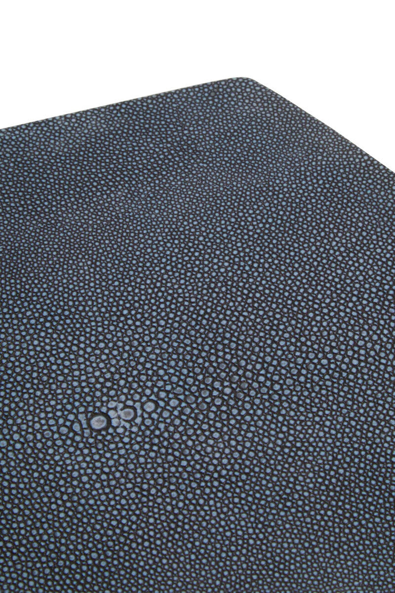 Cardona Blue Shagreen Effect Side Table