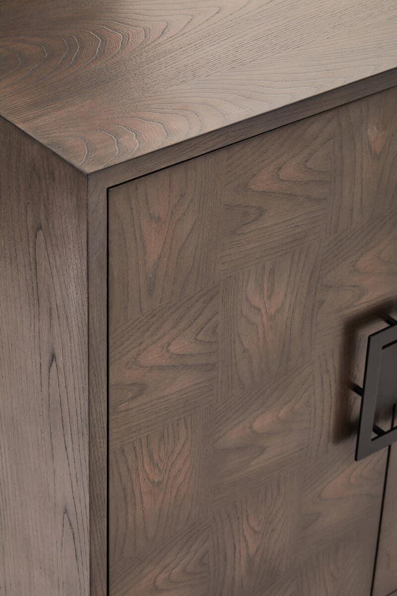 Dimaro Antique Grey Four Door Sideboard