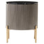 Dervio Grey Two Drawer Chest with Black Marble Top