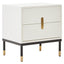 Danta Off White 2 Drawer Side Table