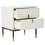 Danta Off White 2 Drawer Side Table