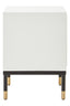 Danta Off White 2 Drawer Side Table