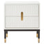Danta Off White 2 Drawer Side Table