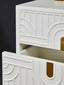 Danta Off White 2 Drawer Side Table