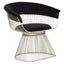 Vogue Black Velvet and Silver Frame Chair