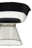 Vogue Black Velvet and Silver Frame Chair