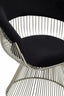 Vogue Black Velvet and Silver Frame Chair