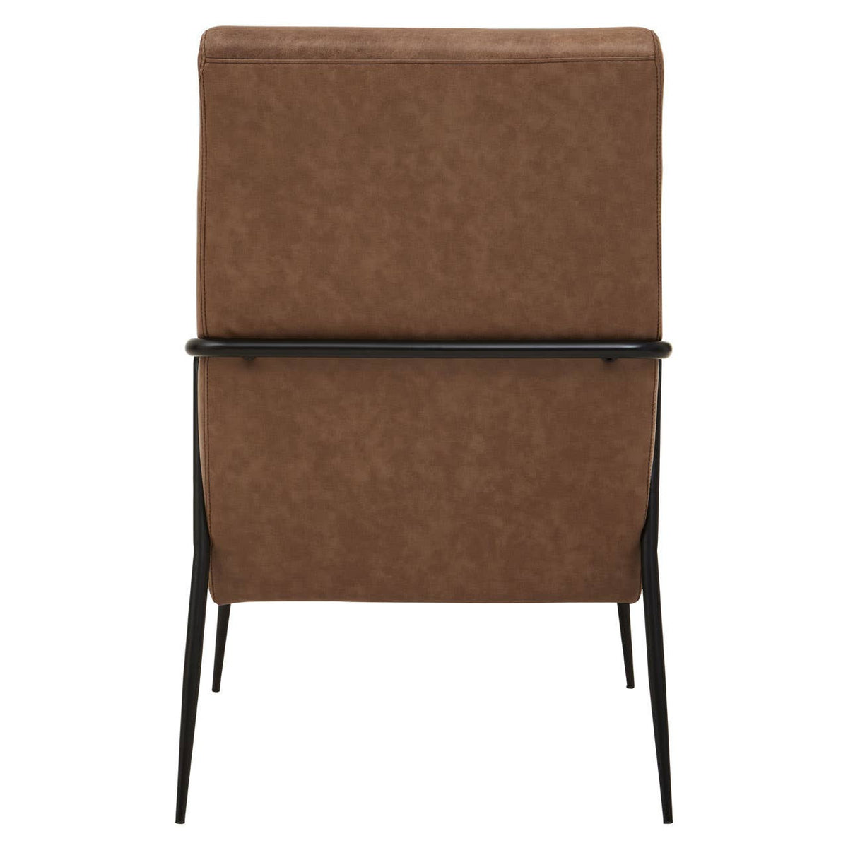 Hoxton Brown Leather Lounge Chair With Reclined Profile