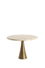 Coffee table 50x35 cm BAHIA sand travertine+antique bronze