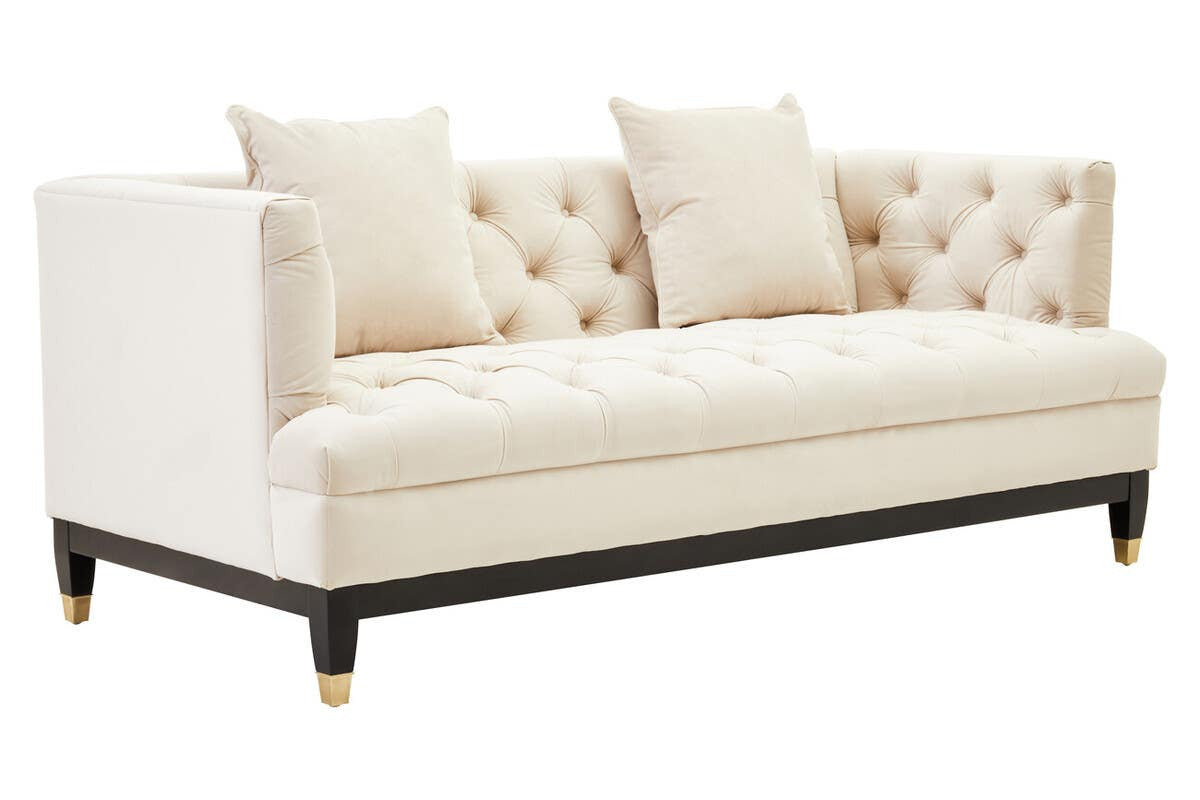 Sefira 2 Seat Ivory Fabric Sofa