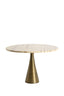 Coffee table 60x40 cm BAHIA sand travertine+antique bronze