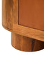 Torcino Mango Wood Carved Design Marble Top Three Door Sideboard
