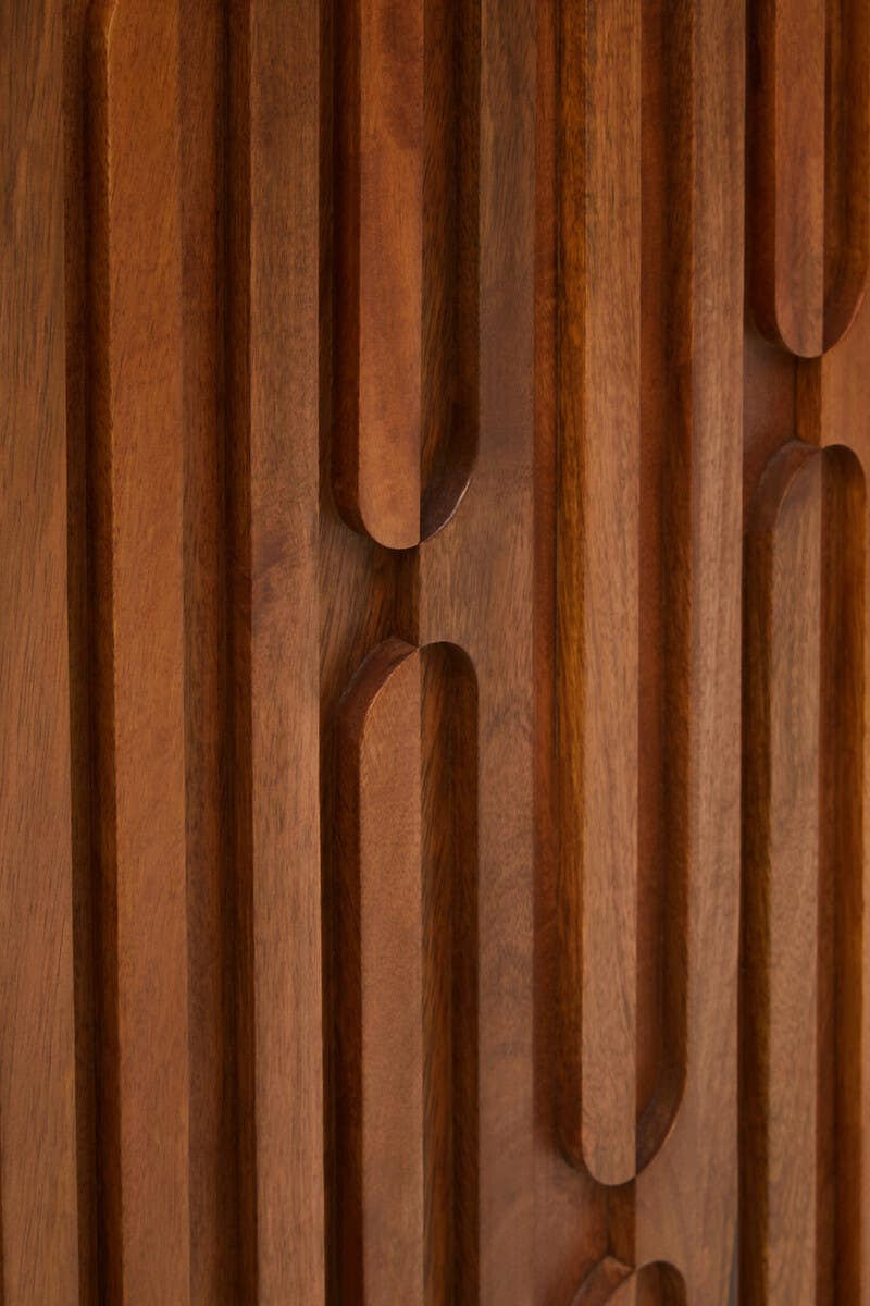 Torcino Two Door Brown Mango Wood Cabinet