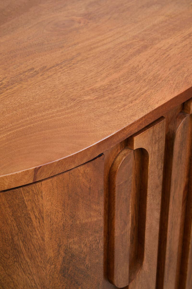 Torcino Two Door Brown Mango Wood Cabinet