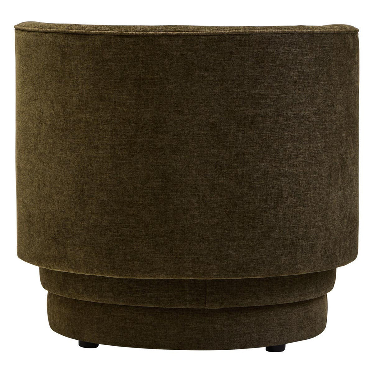 Drake Forest Green Chenille Curved Chair