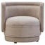 Drake Taupe Chenille Effect Curved Chair