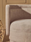 Drake Taupe Chenille Effect Curved Chair