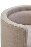 Drake Taupe Chenille Effect Curved Chair