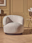 Bordo Textured Grey Curved Swivel Chair