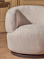 Bordo Textured Grey Curved Swivel Chair