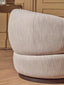 Bordo Textured Grey Curved Swivel Chair