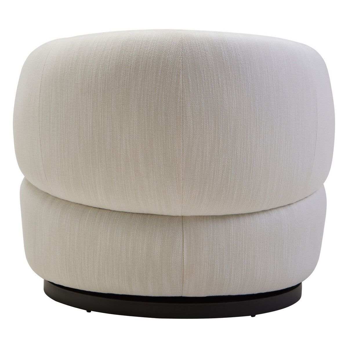Bordo Textured Cream Curved Swivel Chair