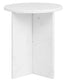 Savio Round White Marble Side Table