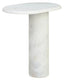 Savio White Marble Side Table