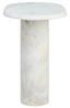 Savio White Marble Side Table