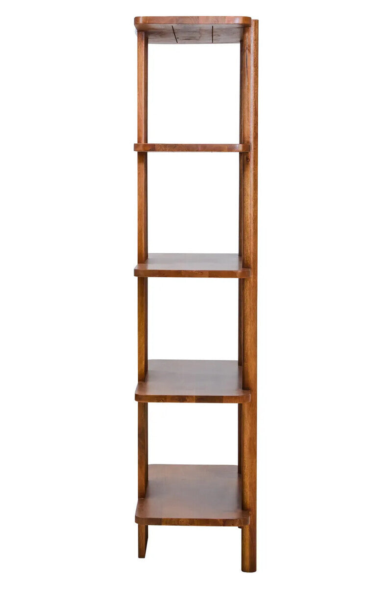 Torello Five Tier Mango Wood Shelf Unit