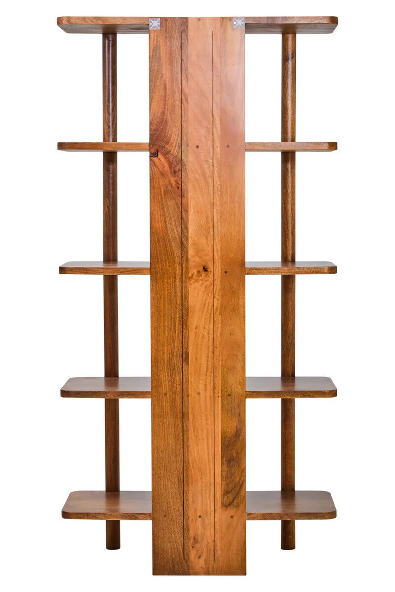 Torello Five Tier Mango Wood Shelf Unit
