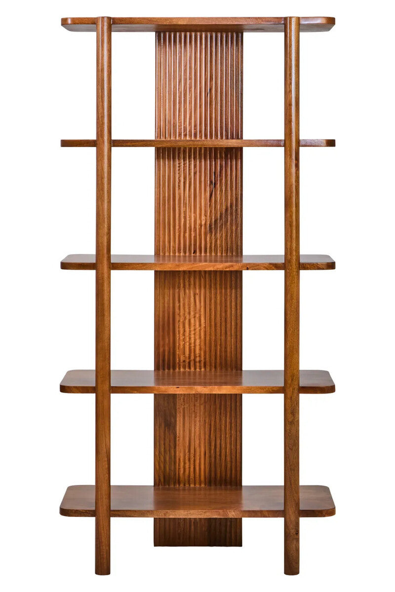 Torello Five Tier Mango Wood Shelf Unit