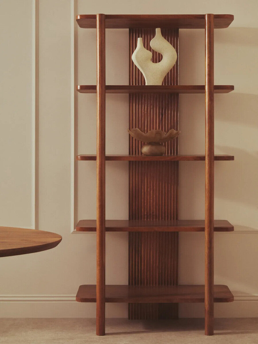 Torello Five Tier Mango Wood Shelf Unit