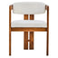 Torello Boucle Fabric and Mango Wood Dining Chair