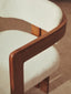 Torello Boucle Fabric and Mango Wood Dining Chair