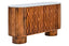 Torcino Marble and Carved Mango Wood Two Door Sideboard
