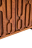 Torcino Marble and Carved Mango Wood Two Door Sideboard