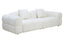 Anglet Cream Textured Fabric Large 3 Seater Sofa