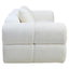 Anglet Cream Textured Fabric Large 3 Seater Sofa